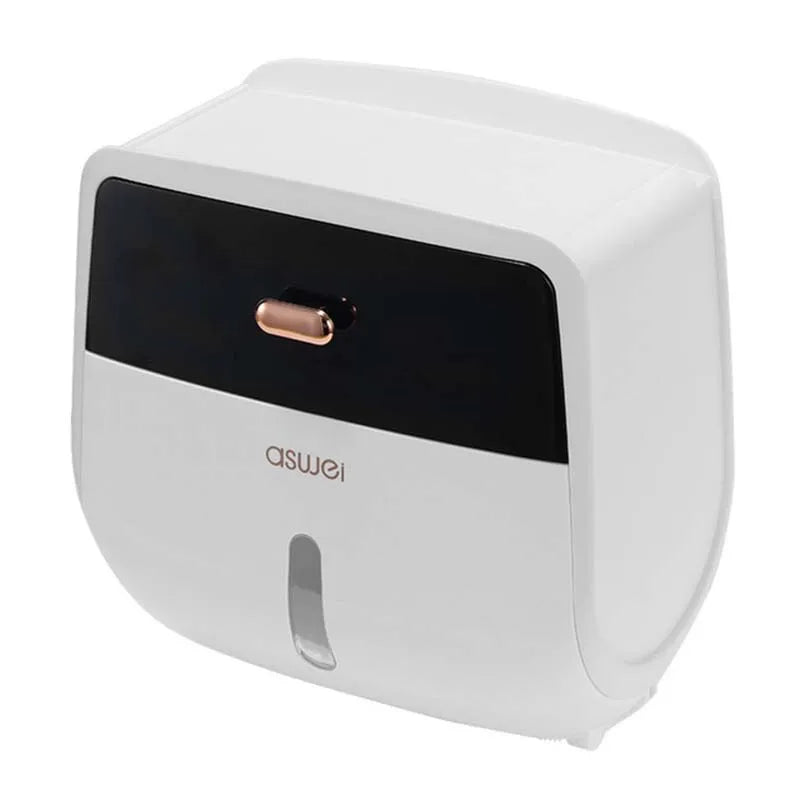 Wall Mount Paper Holder Waterproof with Storage Box Organizer