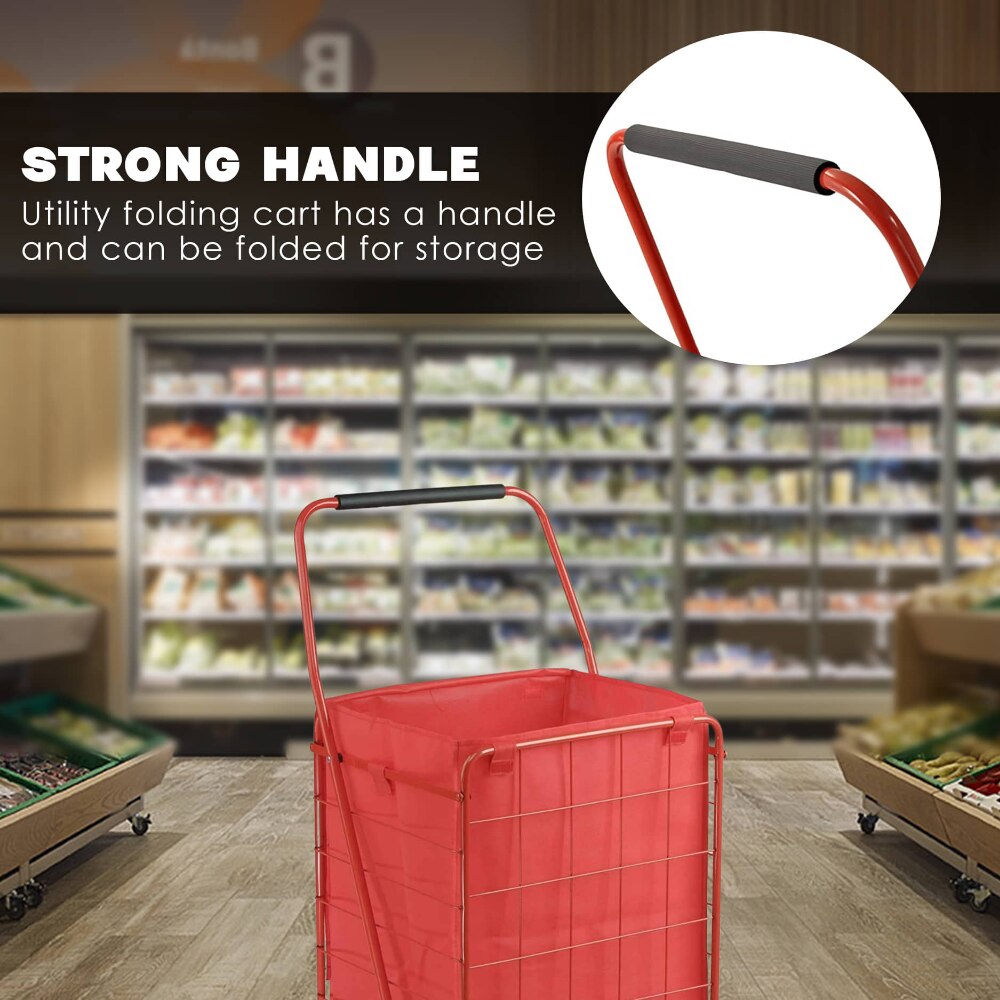 Juggernaut Carts Folding 110 Lbs Capacity Trolley - fitnessandhomestore