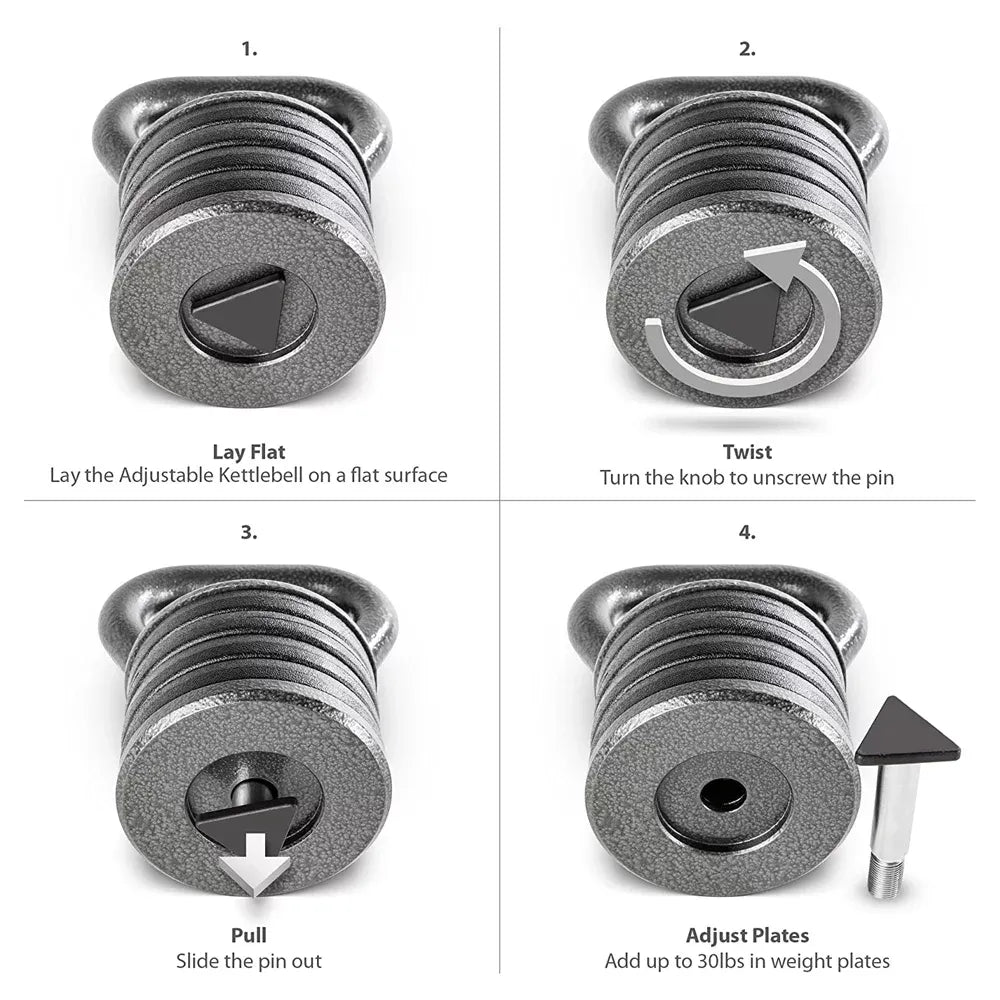 Adjustable Kettlebell, kettlebell weights for fitness ,For both men and women - fitnessandhomestore