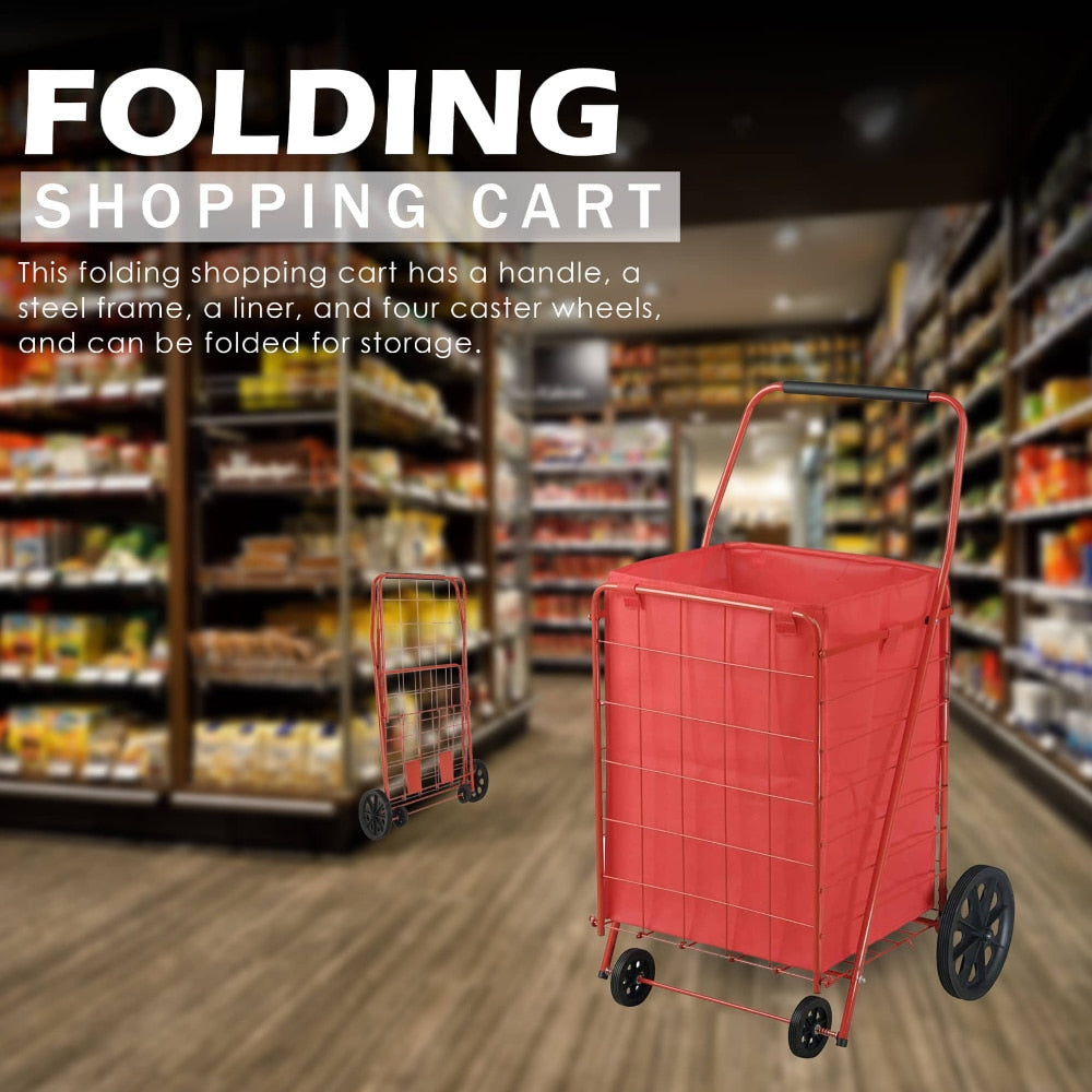 Juggernaut Carts Folding 110 Lbs Capacity Trolley - fitnessandhomestore