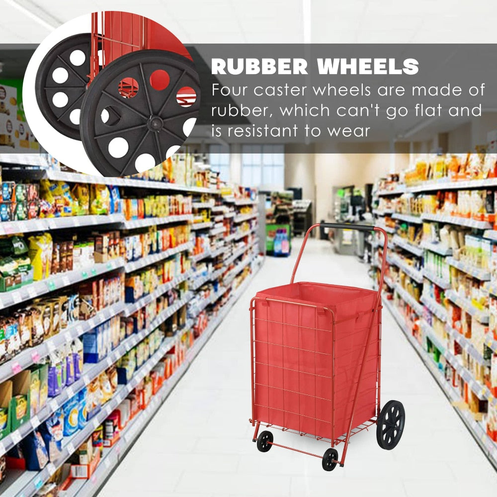 Juggernaut Carts Folding 110 Lbs Capacity Trolley - fitnessandhomestore