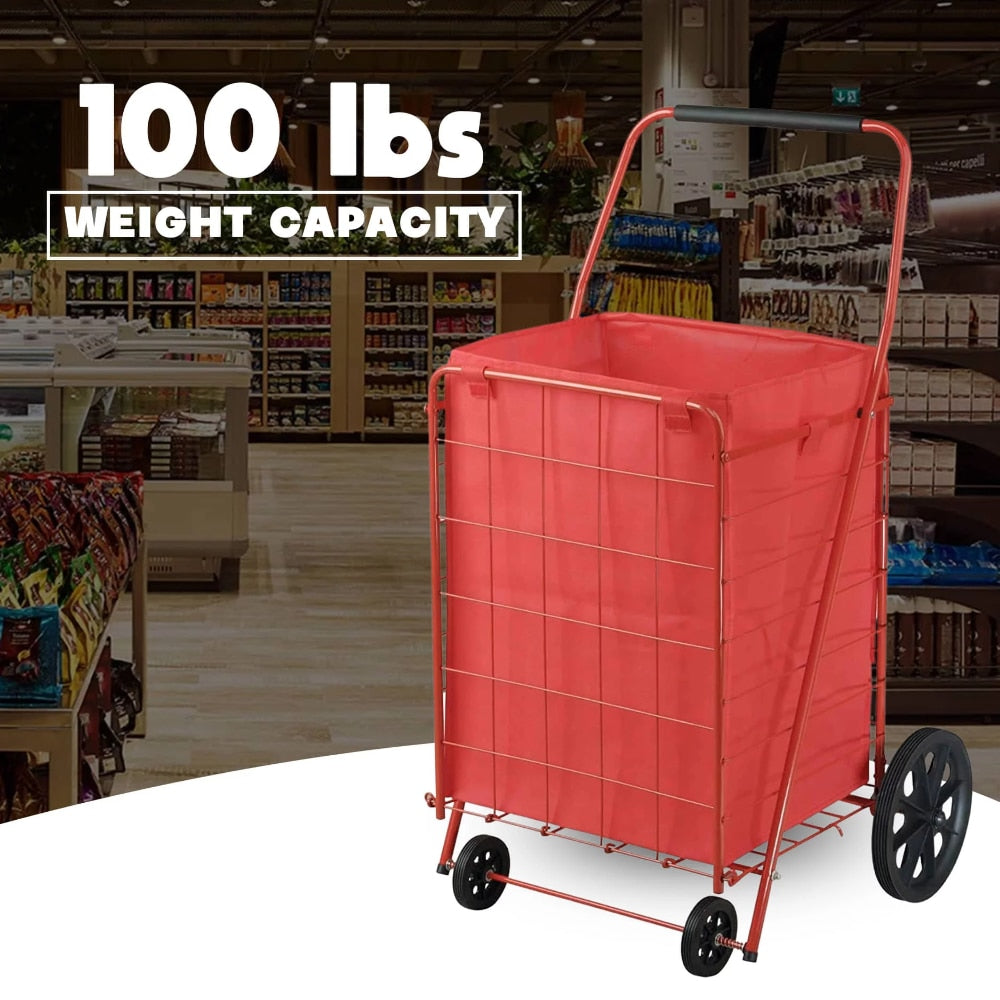 Juggernaut Carts Folding 110 Lbs Capacity Trolley - fitnessandhomestore