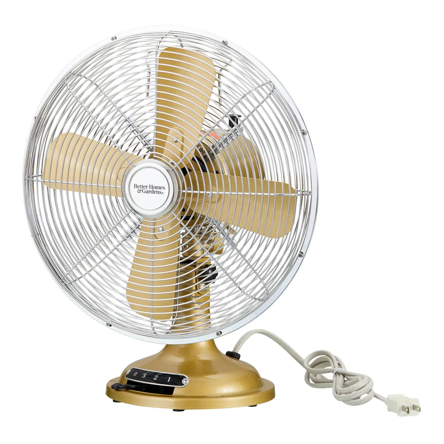 12 inch Retro 3-Speed Metal Tilted-Head Oscillation Table Fan