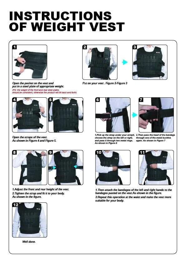 Lekaro Weight-Bearing Vest Adjustable Weight 20kg