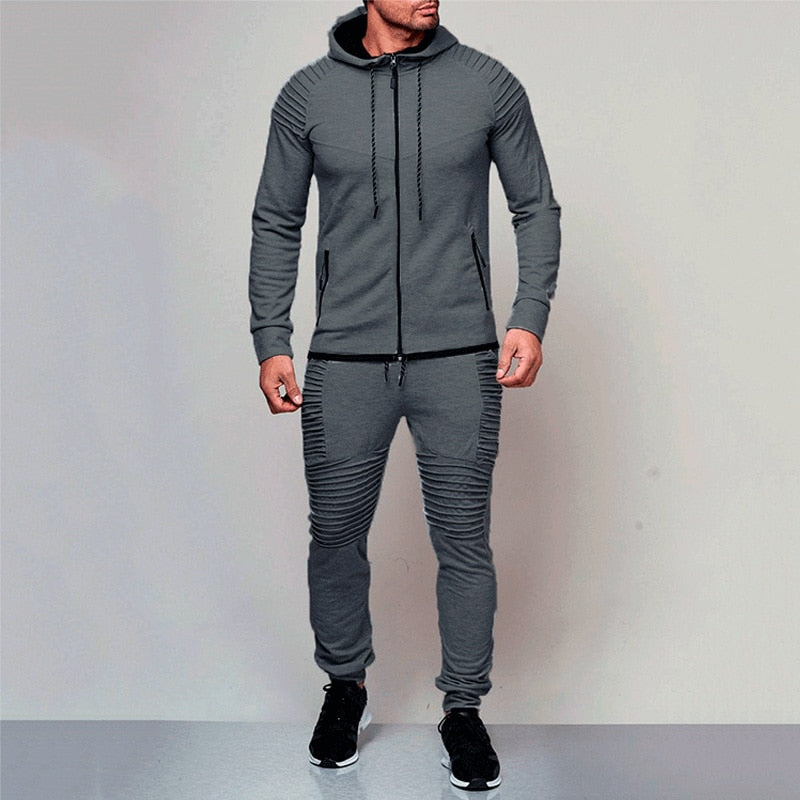 2 pieces Autumn Running tracksuit, men Gym Clothes - fitnessandhomestore