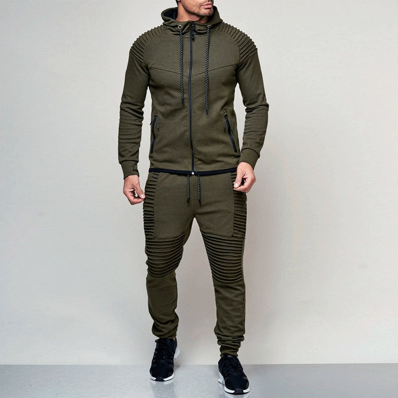 2 pieces Autumn Running tracksuit, men Gym Clothes - fitnessandhomestore