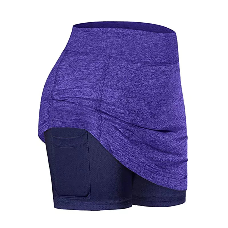 2 In 1 Tennis Skirt Sport Fitness Skorts