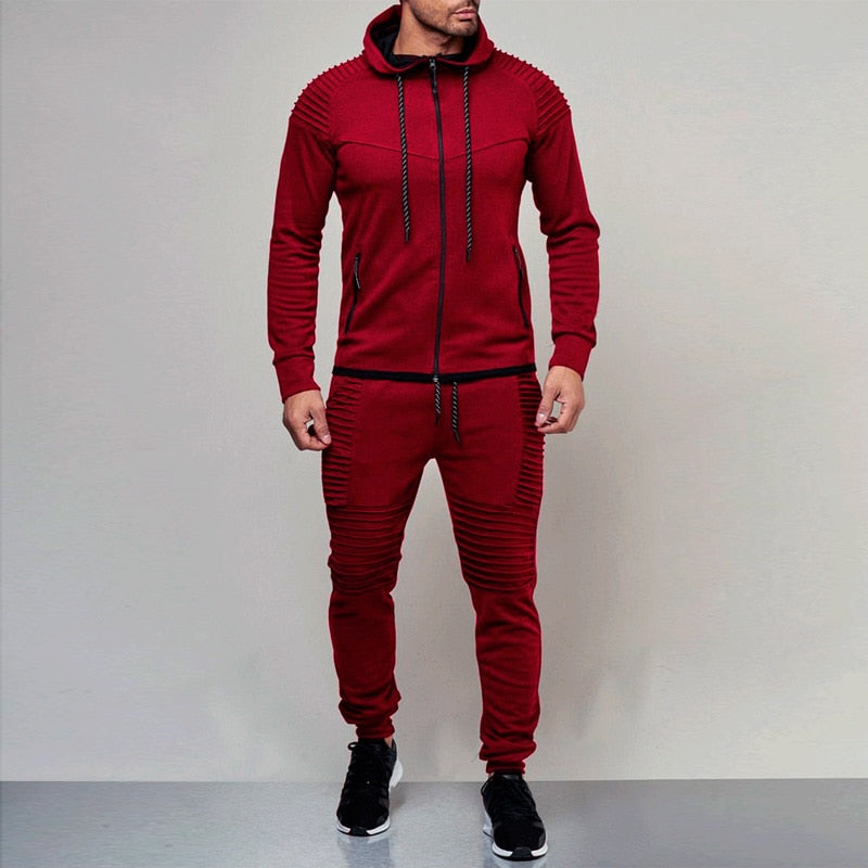 2 pieces Autumn Running tracksuit, men Gym Clothes - fitnessandhomestore