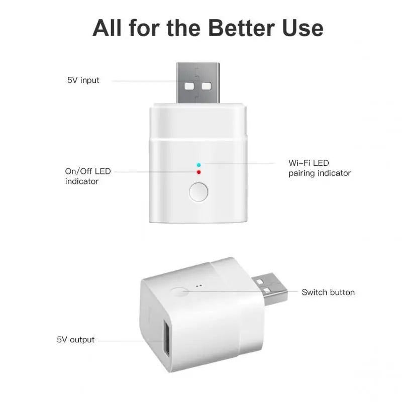 SONOFF Micro 5V USB Adapter Wifi Smart Socket Charge Plug