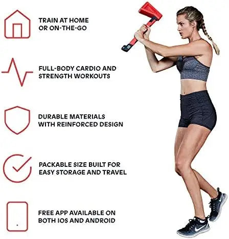 Functional Trainer System, Portable At Home Gym Workout Equipment, Strength Training Home Exercise Workouts for Men & Women