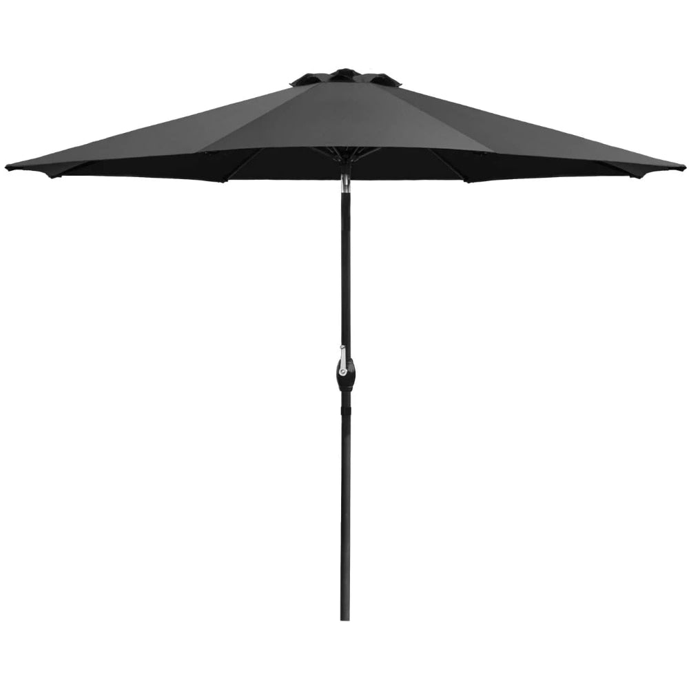 9 FT Patio Umbrella Outdoor Straight Umbrella with Tilt - fitnessandhomestore