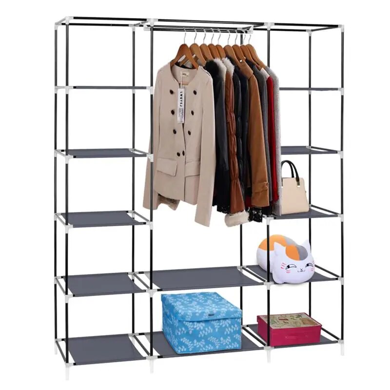 Foldable Wardrobe for Rental Room or Bedroom - fitnessandhomestore