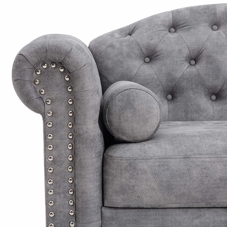 Living Room Upholstered Sofa with high-tech Fabric Surface - fitnessandhomestore