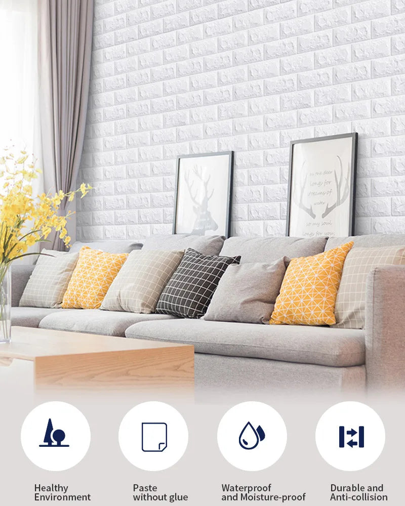 10pcs 3D Wall Sticker Imitation Brick