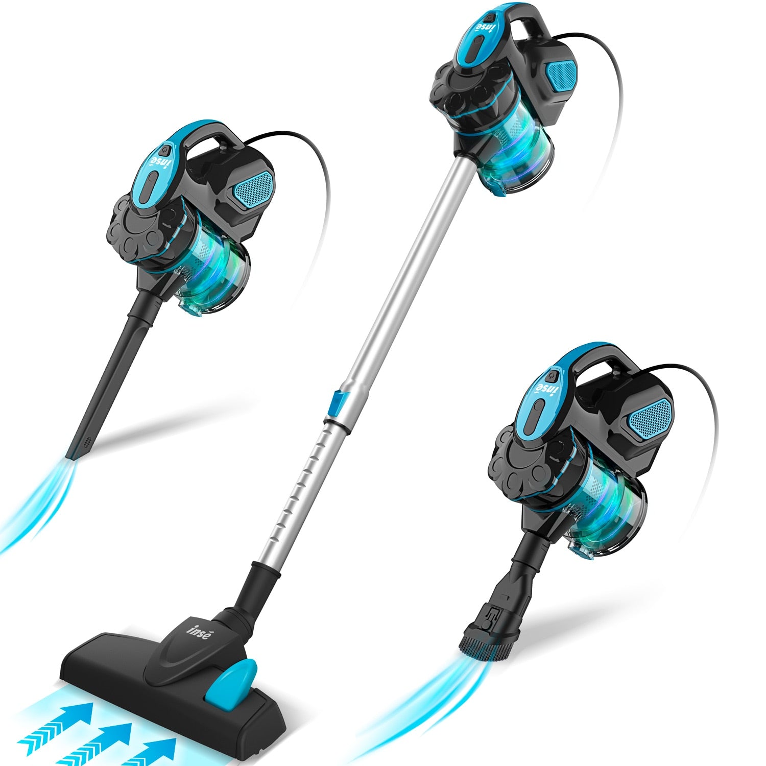 Vacuum Cleaner, Corded INSE I5 Powerful Suction, 600W Motor Stick, - fitnessandhomestore