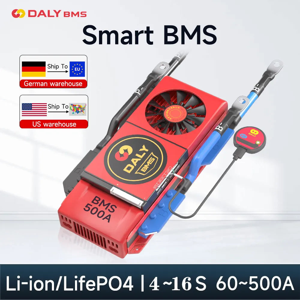 Daly BMS Smart, Bluetooth, Lifepo4, Battery Solar Inverter, Energy Storage