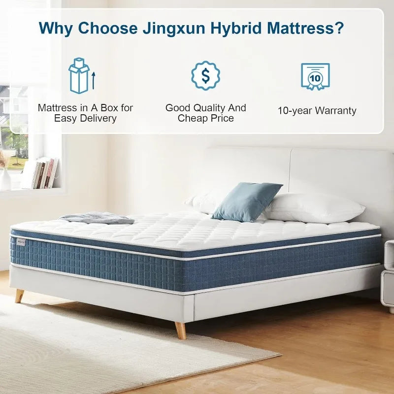 12 Inch Hybrid Mattress with Gel Memory Foam with Motion Isolation