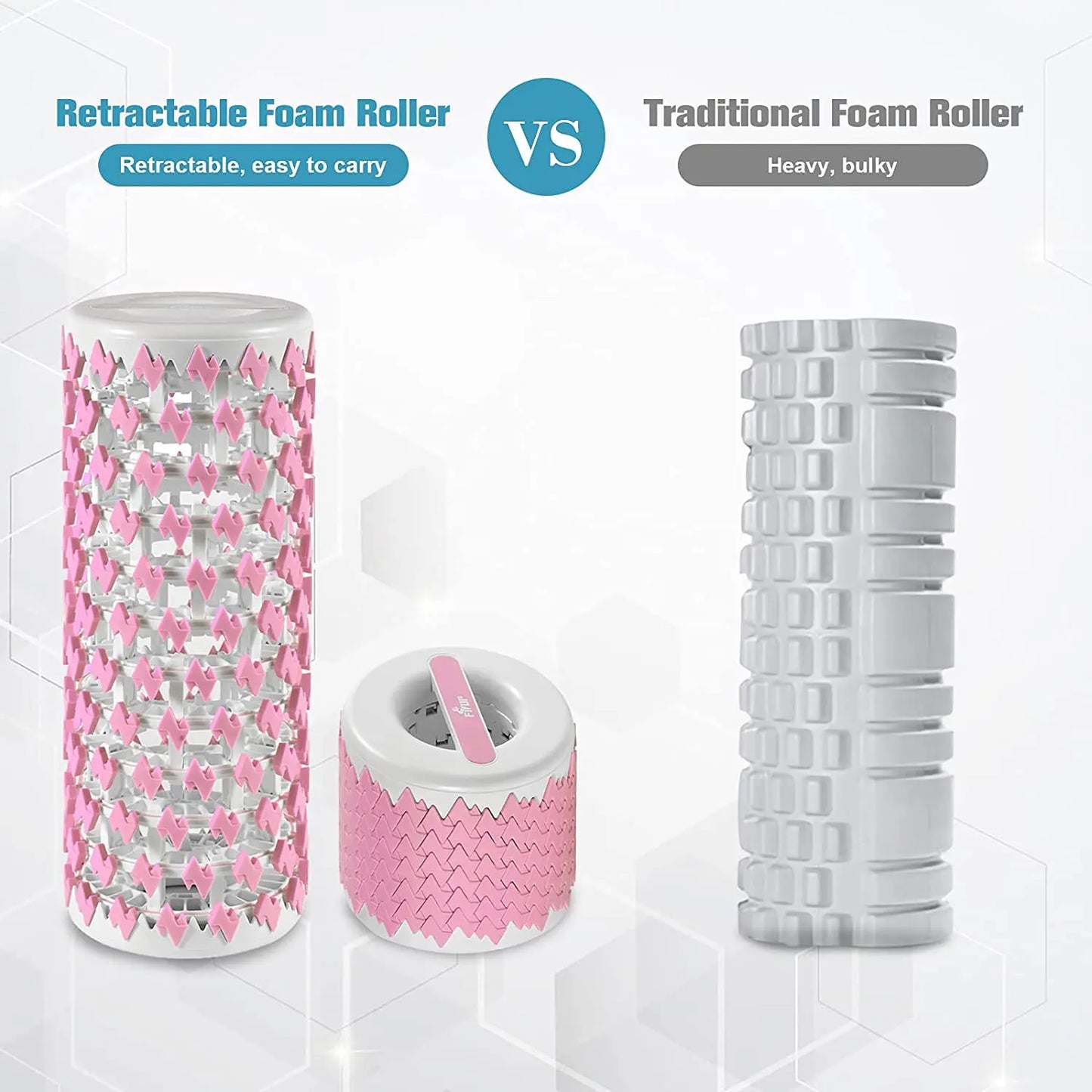 Retractable Yoga Foam Roller Massager