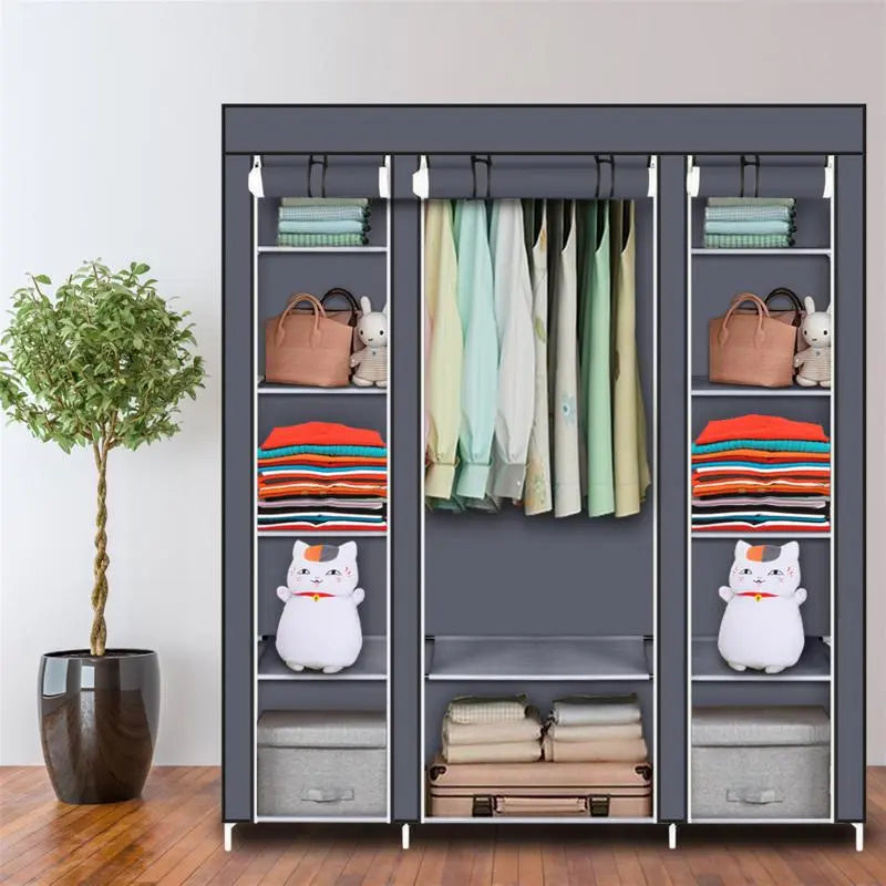 Foldable Wardrobe for Rental Room or Bedroom - fitnessandhomestore