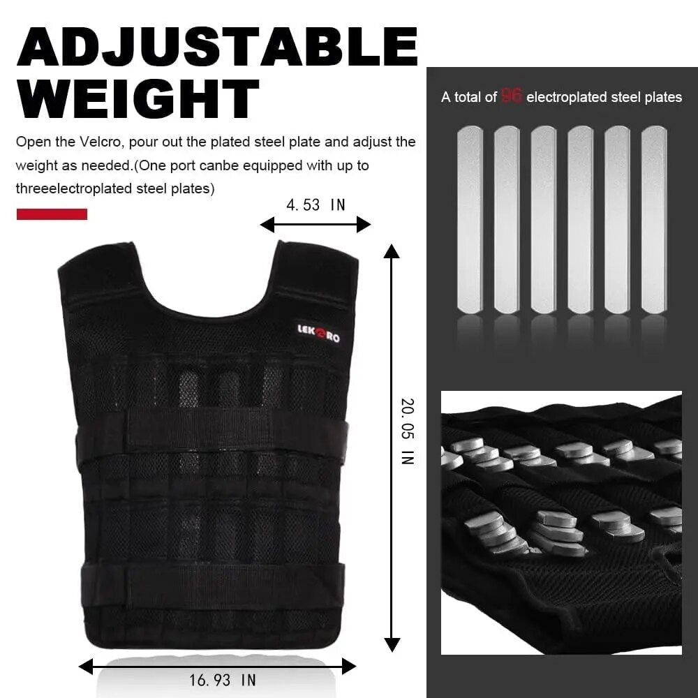 Lekaro Weight-Bearing Vest Adjustable Weight 20kg