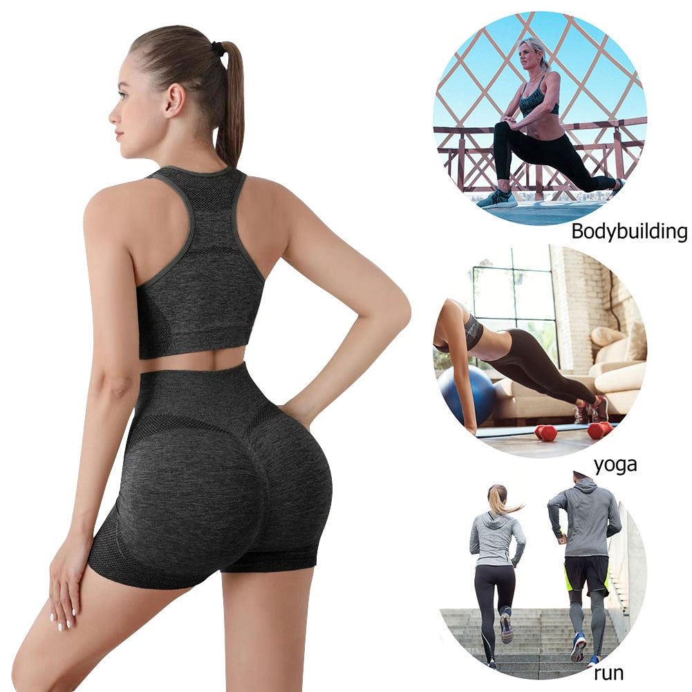 Seamless Women Breathable Sportswear Set - fitnessandhomestore