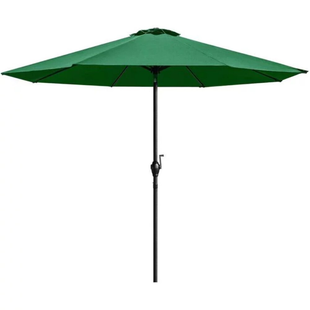 9 FT Patio Umbrella Outdoor Straight Umbrella with Tilt - fitnessandhomestore