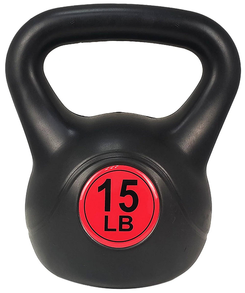 Wide Grip 3-Piece Kettlebell Set, Include 10 Lbs., 15 Lbs., 20 Lbs. - fitnessandhomestore