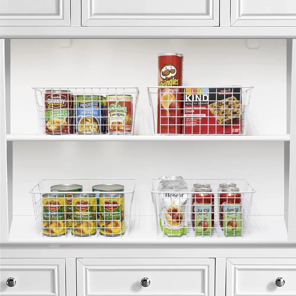 Sorbus Metal Wire Storage Baskets, Kitchen Pantry Organizer