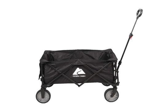 Ozark Trail Folding Multipurpose Camp Wagon Cart, Black - fitnessandhomestore