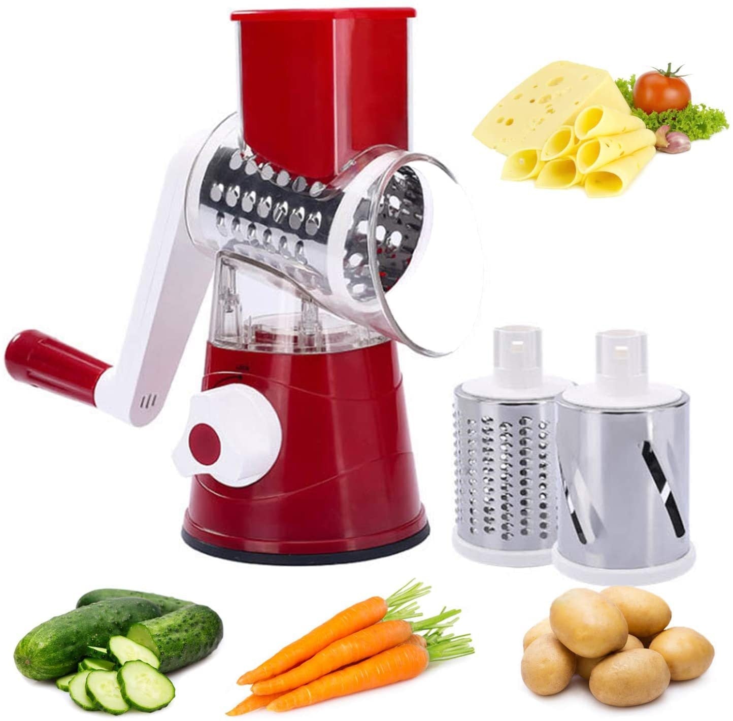 Multifunctional Roller, Vegetable Cutter, Hand Crank, Shredder, Potato Grater - fitnessandhomestore