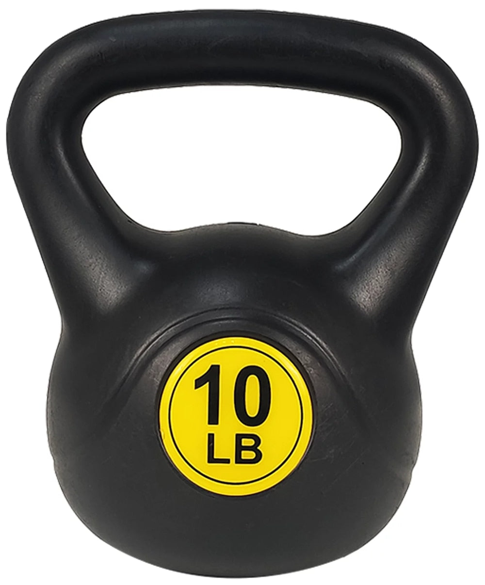 Wide Grip 3-Piece Kettlebell Set, Include 10 Lbs., 15 Lbs., 20 Lbs. - fitnessandhomestore