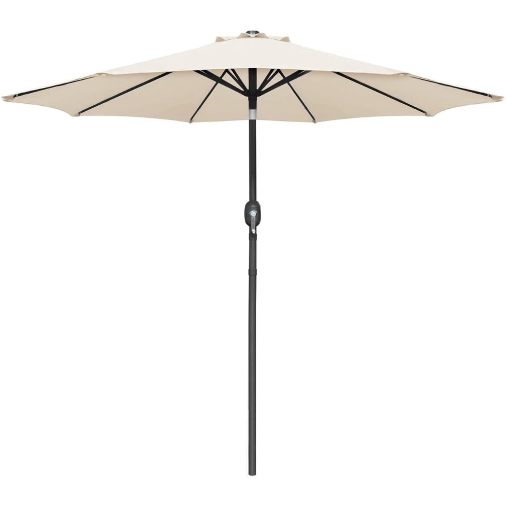 9 FT Patio Umbrella Outdoor Straight Umbrella with Tilt - fitnessandhomestore