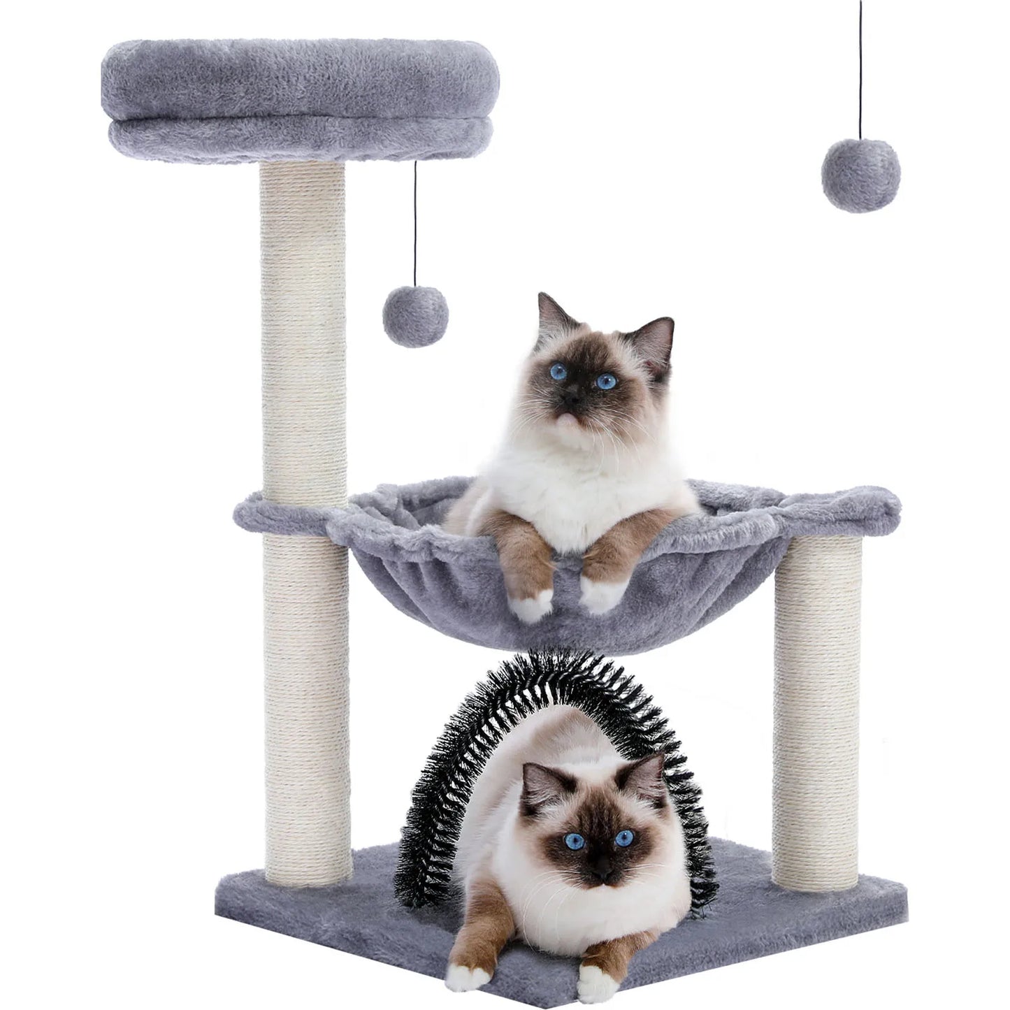 Small Cat Tree with Condo Hammock