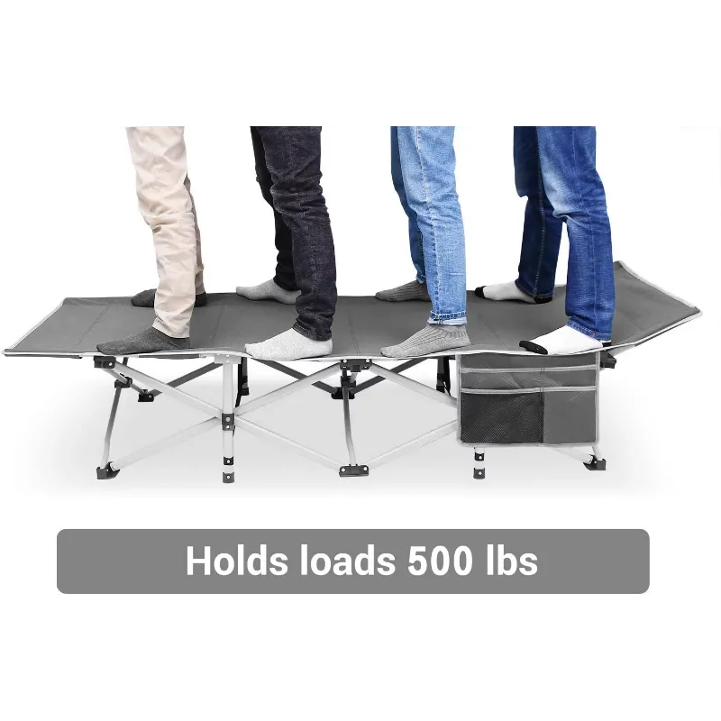 Portable Folding Bed 74.8in x 28 in x 14.6 in with Carry Bags and Mattress Pad