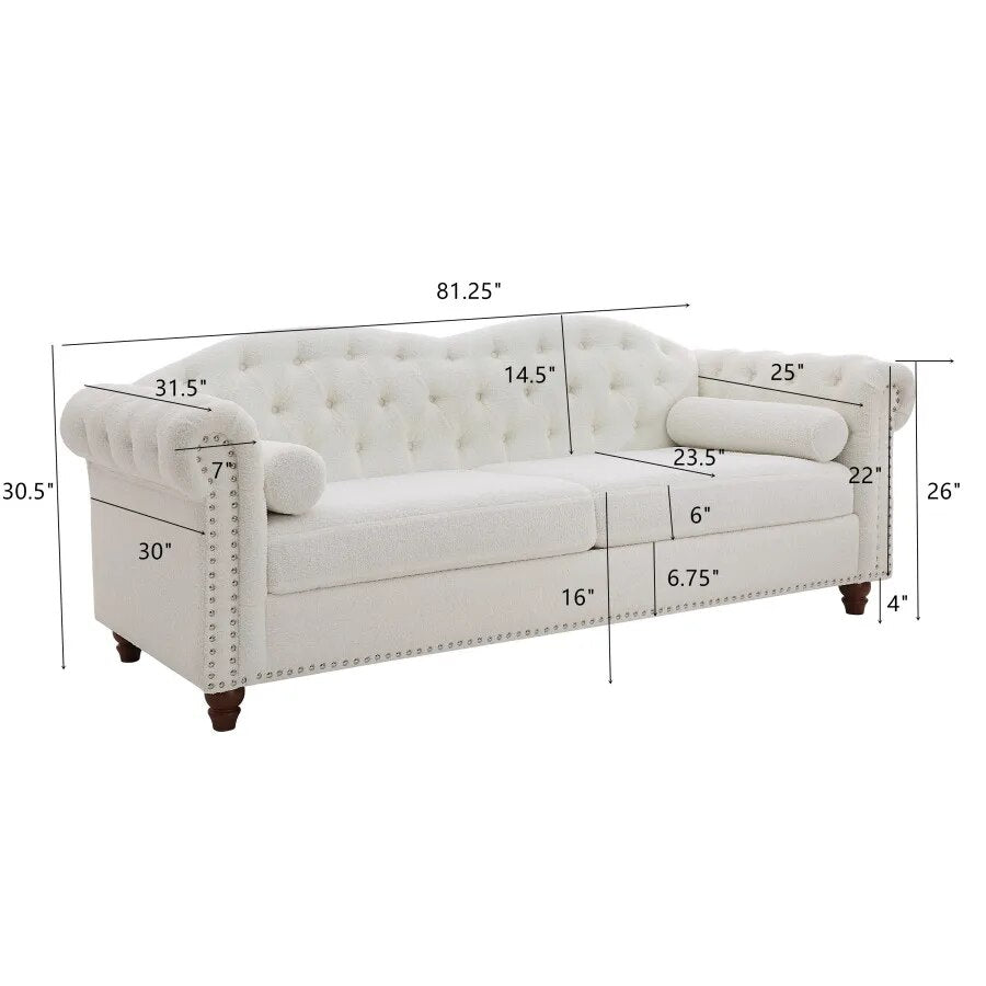 Classic Traditional Living Room Upholstered Sofa - fitnessandhomestore