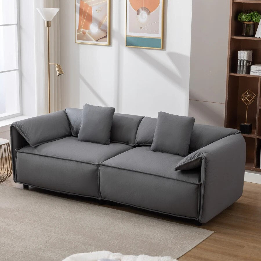 Luxury Modern Style 2 - Piece Living Room Set With 4 Tosiing pillows - fitnessandhomestore