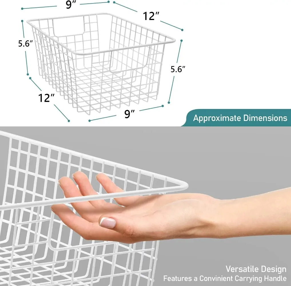 Sorbus Metal Wire Storage Baskets, Kitchen Pantry Organizer