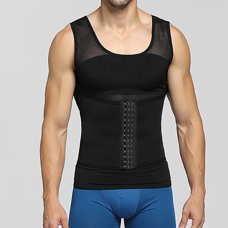 Men's Compression Vest Slimming Body Shaper Shirt - fitnessandhomestore