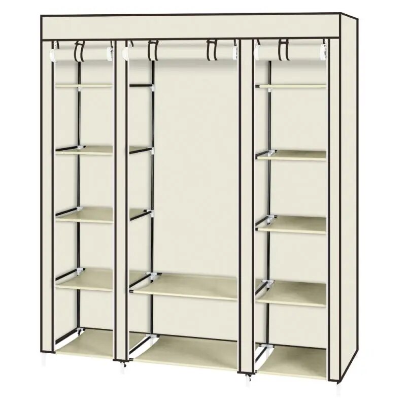 Foldable Wardrobe for Rental Room or Bedroom - fitnessandhomestore