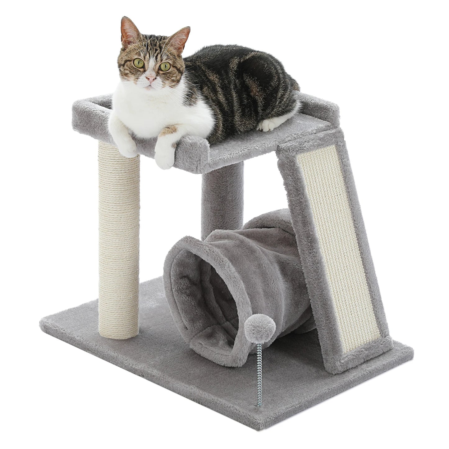 Small Cat Tree with Condo Hammock