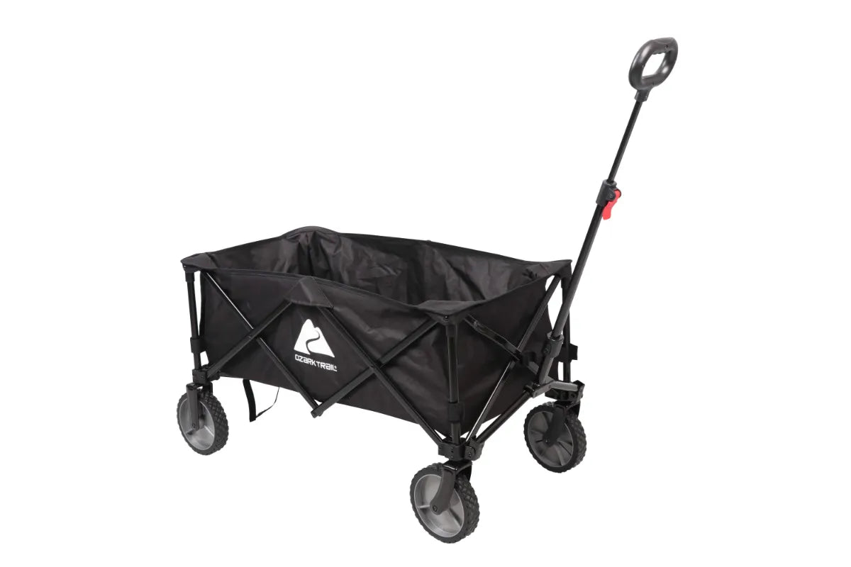 Ozark Trail Folding Multipurpose Camp Wagon Cart, Black - fitnessandhomestore