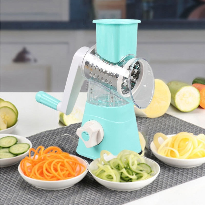 Multifunctional Roller, Vegetable Cutter, Hand Crank, Shredder, Potato Grater - fitnessandhomestore