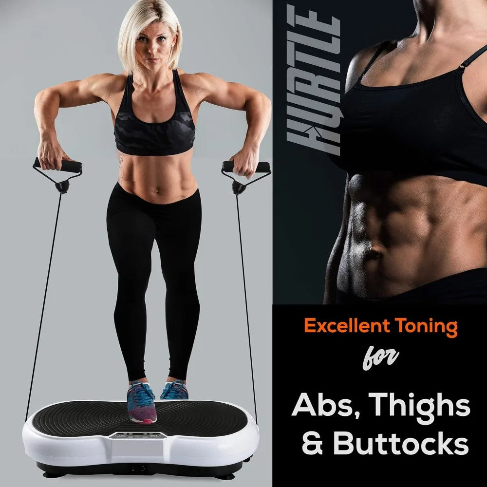 Hurtle Fitness Vibration Platform, Remote Control & Balance Straps Included