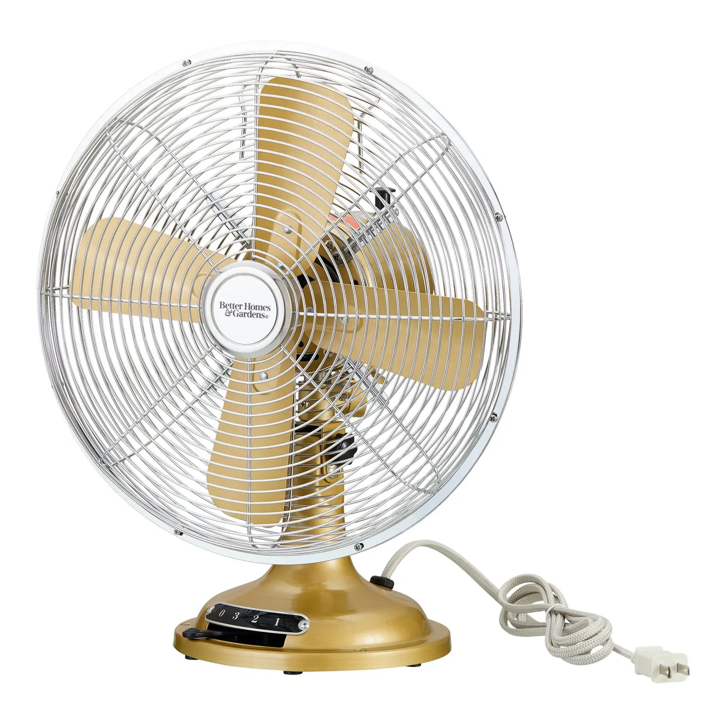 12 inch Retro 3-Speed Metal Tilted-Head Oscillation Table Fan