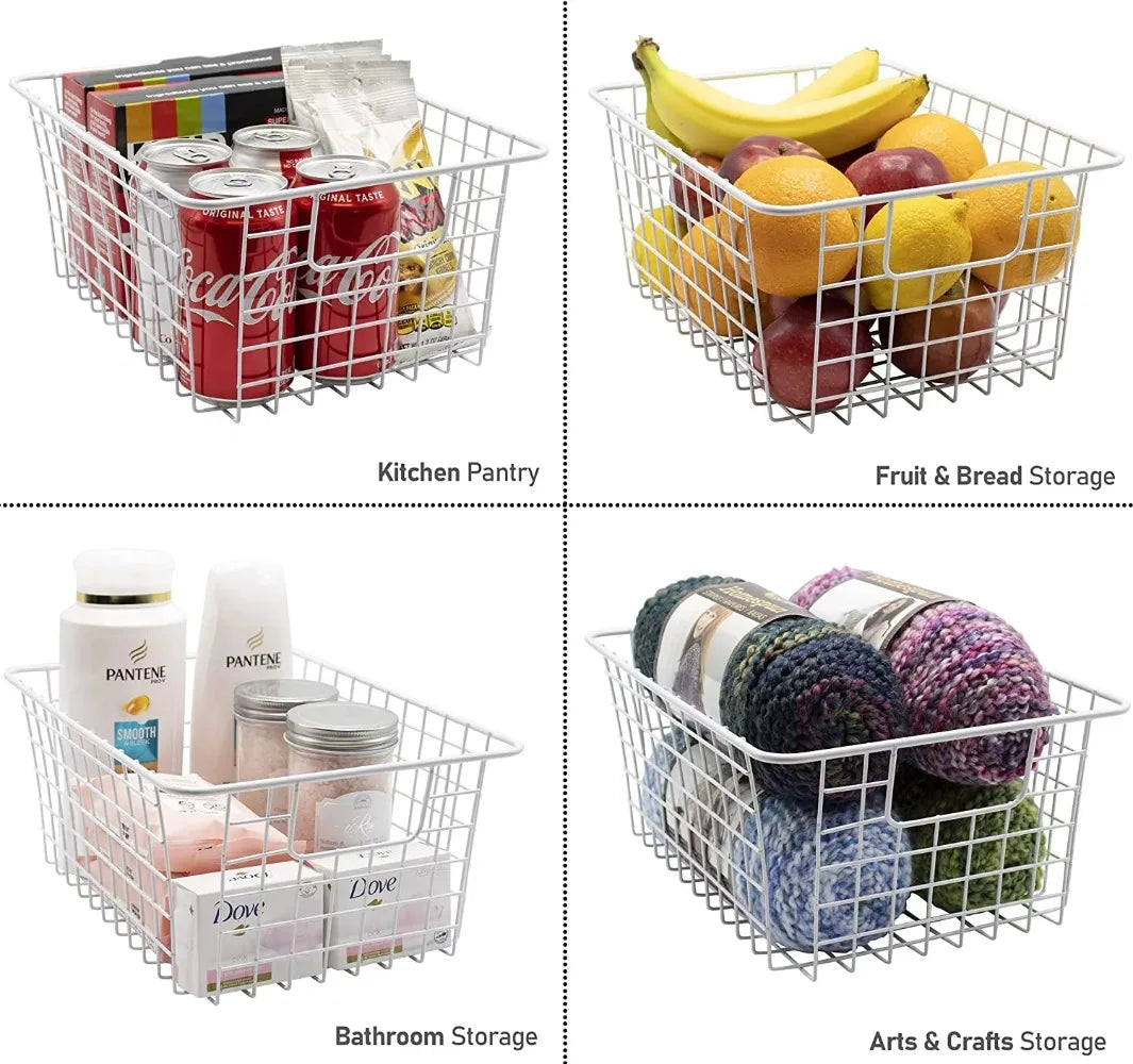 Sorbus Metal Wire Storage Baskets, Kitchen Pantry Organizer