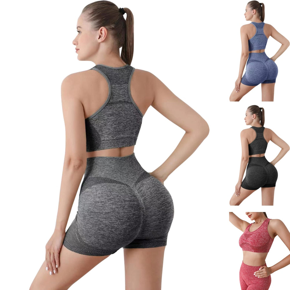 Seamless Women Breathable Sportswear Set - fitnessandhomestore