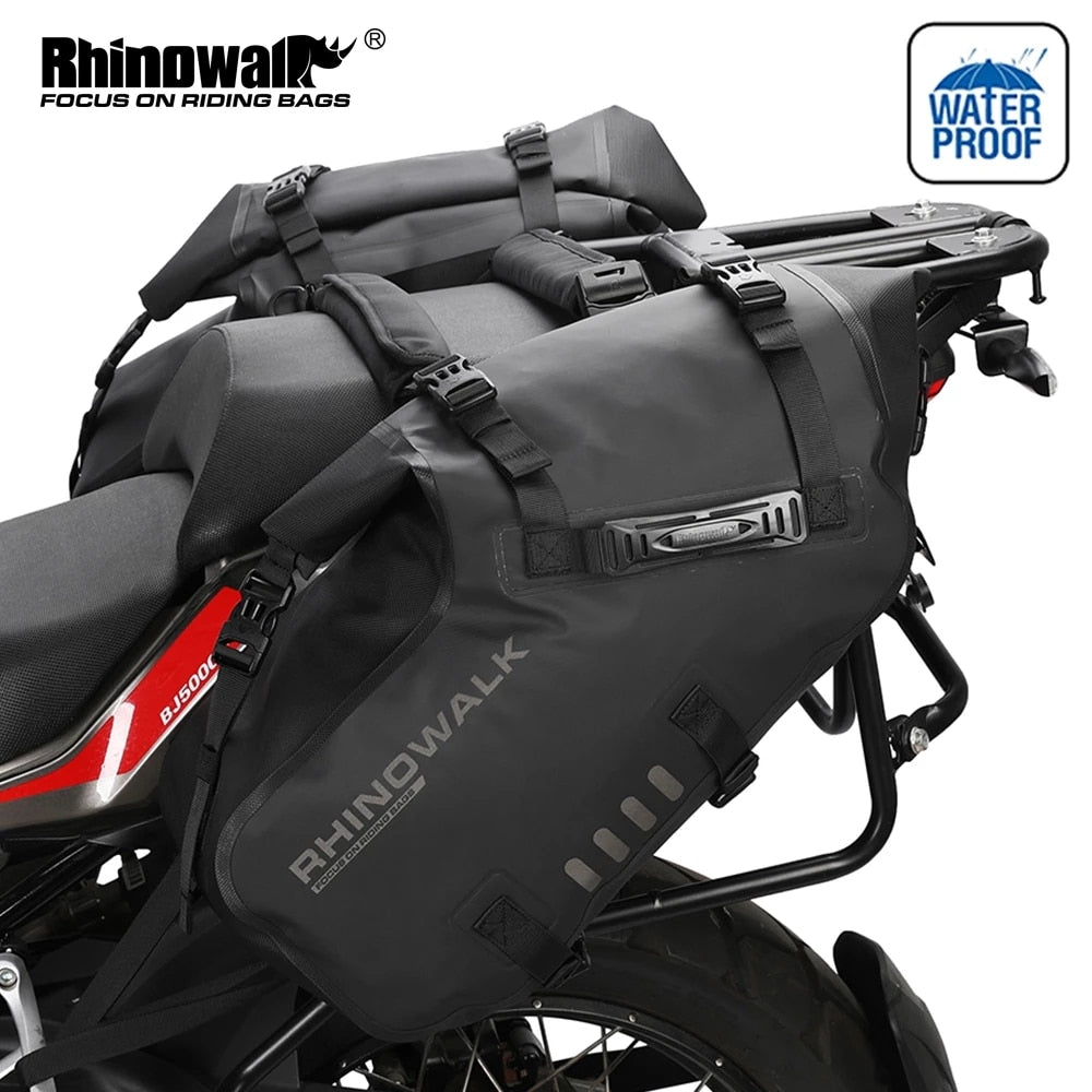 Rhinowalk Motorcycle Bag 28L Waterproof 2 Pcs Universal Fit - fitnessandhomestore